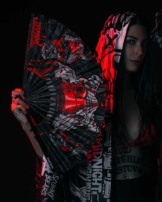Hand Fan Midnight Tyrannosaurus x Scummy Bears - Bloodborne - Hand Fan