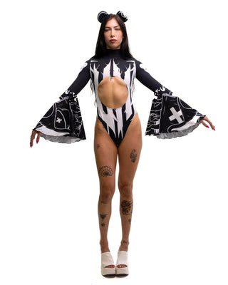 MuShY Metal Bell Sleeve Bodysuit Bodysuit