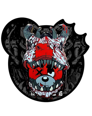 PINS 3" / READY TO SHIP (1-2 BUSINESS DAYS) Midnight Tyrannosaurus x Scummy Bears - Bloodborne Pin