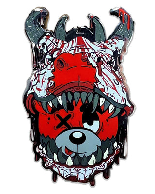 PINS 3" / READY TO SHIP (1-2 BUSINESS DAYS) Midnight Tyrannosaurus x Scummy Bears - Bloodborne Pin