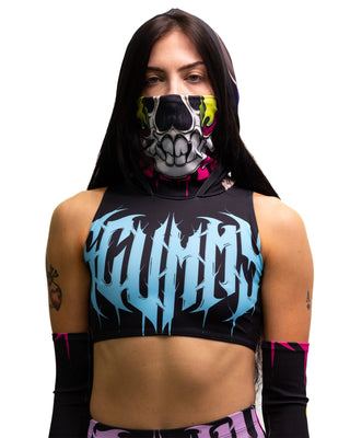 The Self Crop Top with Hooded Face Mask Top