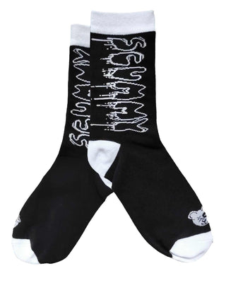 Socks SCUMMY DRIP CREW SOCKS - BLACK/WHITE