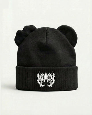 Bear Ear Beanie - Black Beanie
