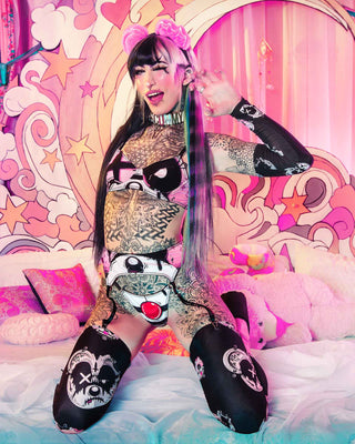 Bear Elegance Thong Bottom with Thigh High Socks SWIMWEAR
