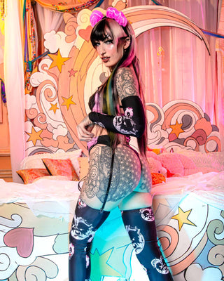 Bear Elegance Thong Bottom with Thigh High Socks SWIMWEAR