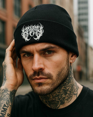 Bear Metal Beanie - Black HATS