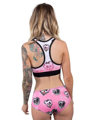 Bondage Bears Sports Bra - Pink Top