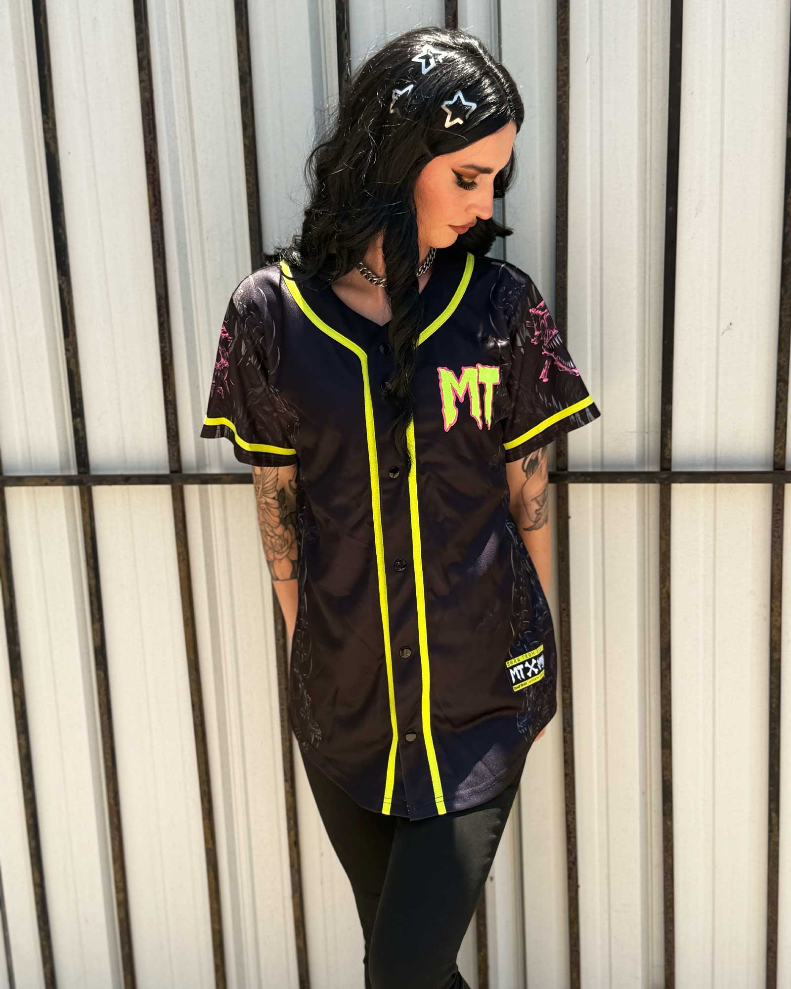 Midnight T Extinction Protocol Baseball Jersey | Scummy Bears