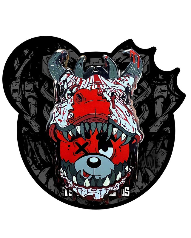 PINS 3" / READY TO SHIP (1-2 BUSINESS DAYS) Midnight Tyrannosaurus x Scummy Bears - Bloodborne Pin