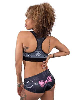 Restrained Sports Bra - Black Top