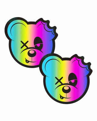 Scummy Bears Pasties -  Reflective Rainbow PASTIES