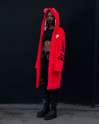 Scummy Bears Premium Fuzzy Cloak - Red Cloak