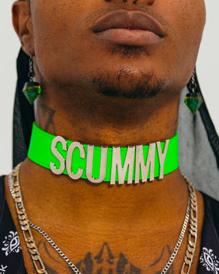 Scummy Choker Collar - Neon Green