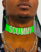 Scummy Choker Collar - Neon Green Choker