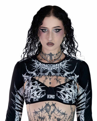 Sullivan King Atonement Bikini Top & Mesh Cover Up Top