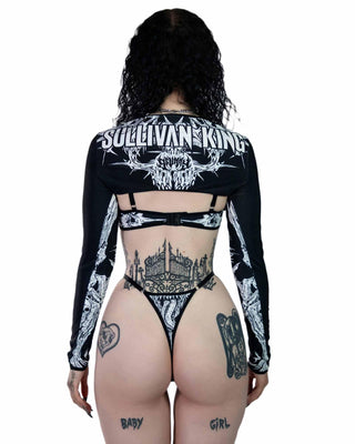 Sullivan King Atonement Bikini Top & Mesh Cover Up Top