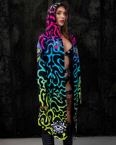 Shop The Witness Trippy Mushroom Neon Cloak | Scummy Bears