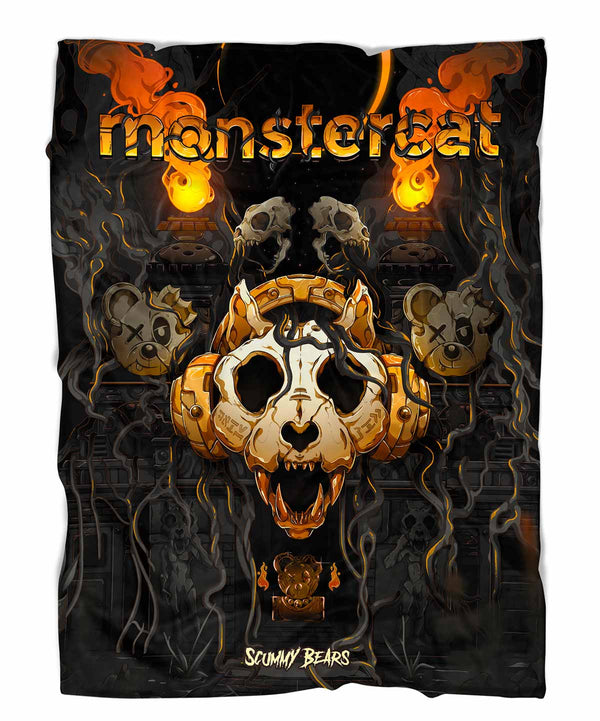 60x80" MONSTERCAT X SCUMMY BEARS - CIVILIZATIONS - SOFT AF BLANKET
