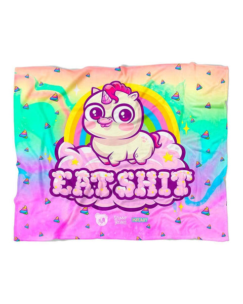 SCUMMY BEARS X MSEASY - EAT SHIT - SOFT AF BLANKET - Scummy Bears