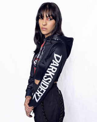 DARKSIDERZ X SCUMMY BEARS - DARK VISIONZ - CROP HOODIE