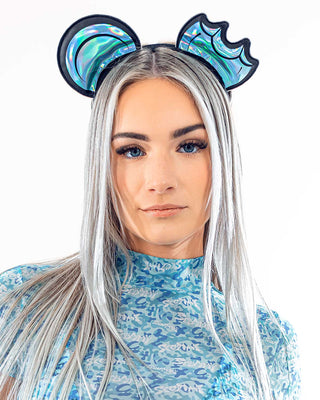 HEADBAND SCUMMY EARS HEADBAND - IRIDESCENT (BLUE)