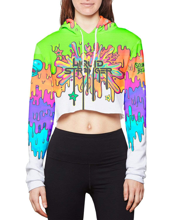 LIQUID STRANGER X SCUMMY BEARS - LAVA - CROP HOODIE - Scummy Bears