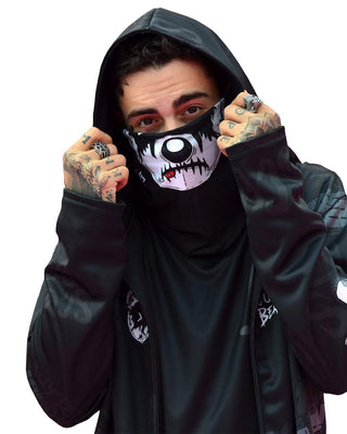 GOTH BEAR (GOTH AF) - FACE MASK (BLACK) - Scummy Bears