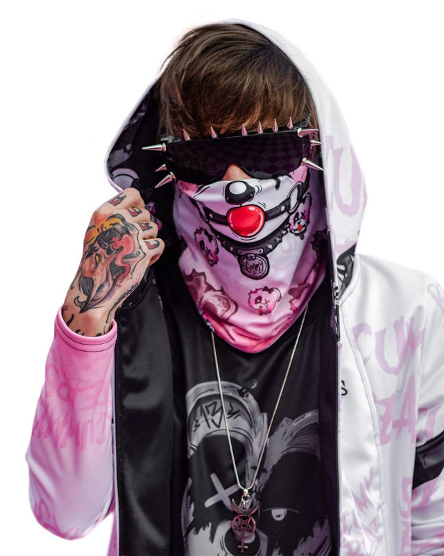 BRATTY BEAR (GOTH AF) - FACE MASK (BABYDOLL PINK) - Scummy Bears