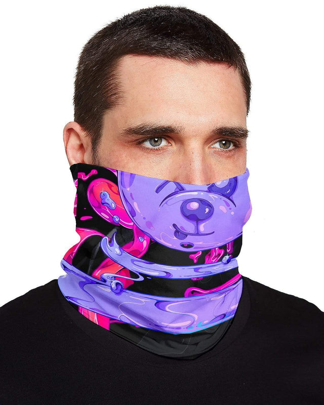 MASK ONE SIZE / MADE TO ORDER (5-10 BUSINESS DAYS) CHAMPAGNE DRIP X SCUMMY BEARS - DRIP DROP - SEAMLESS MASK