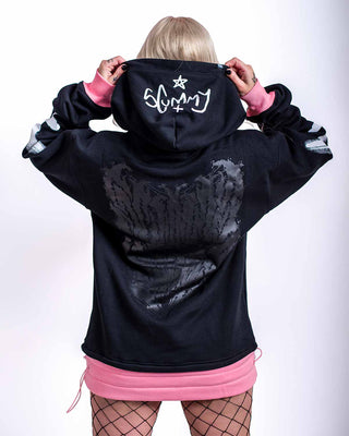 MENS GOTH AF - BRATTY BEAR - TWO-TONE HOODIE