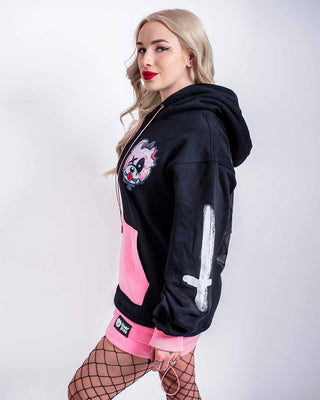 MENS GOTH AF - BRATTY BEAR - TWO-TONE HOODIE