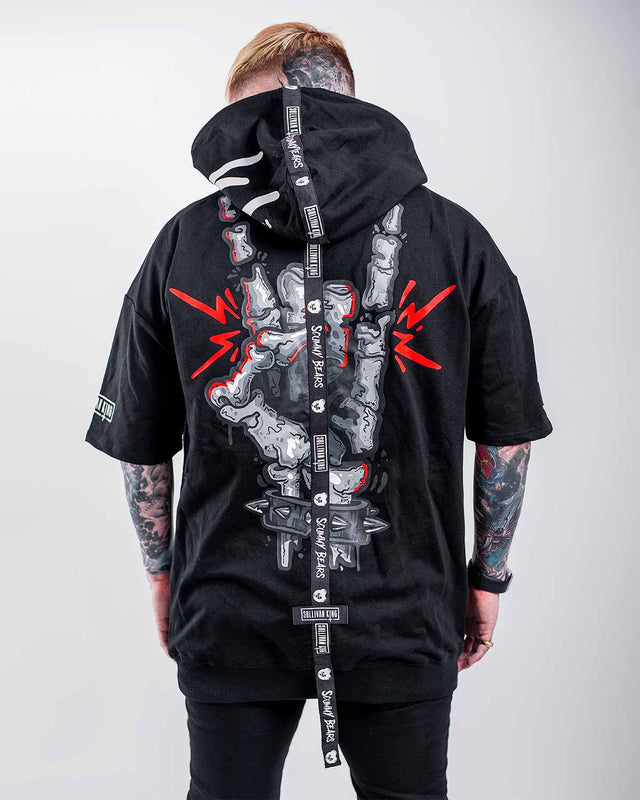 MENS SULLIVAN KING X SCUMMY BEARS - SPINE COLLECTOR - SHORT SLEEVE TECH HOODIE