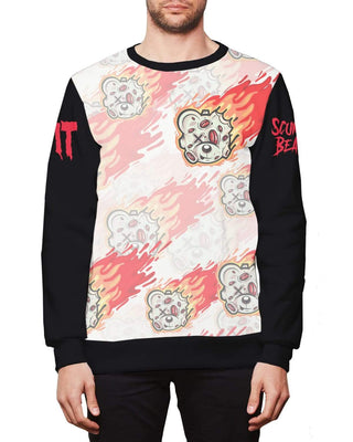 MIDNIGHT TYRANNOSAURUS X SCUMMY BEARS - FIRESTORM - CREW PULLOVER - Scummy Bears