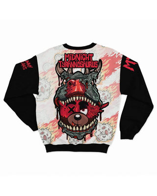 MIDNIGHT TYRANNOSAURUS X SCUMMY BEARS - FIRESTORM - CREW PULLOVER - Scummy Bears