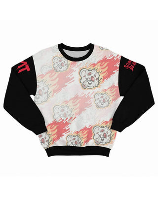 MIDNIGHT TYRANNOSAURUS X SCUMMY BEARS - FIRESTORM - CREW PULLOVER - Scummy Bears