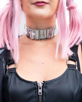 SCUMMY - CHOKER (WHITE)