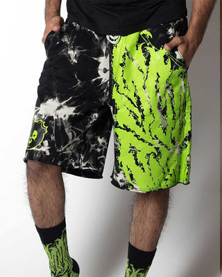 Shorts SCREAMO TIE-DYE SHORTS - GREEN