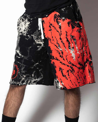 Shorts SCREAMO TIE-DYE SHORTS - RED