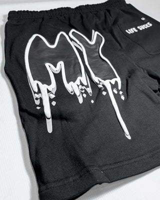 Shorts SCUMMY DRIP PUFF SHORTS - BLACK/WHITE