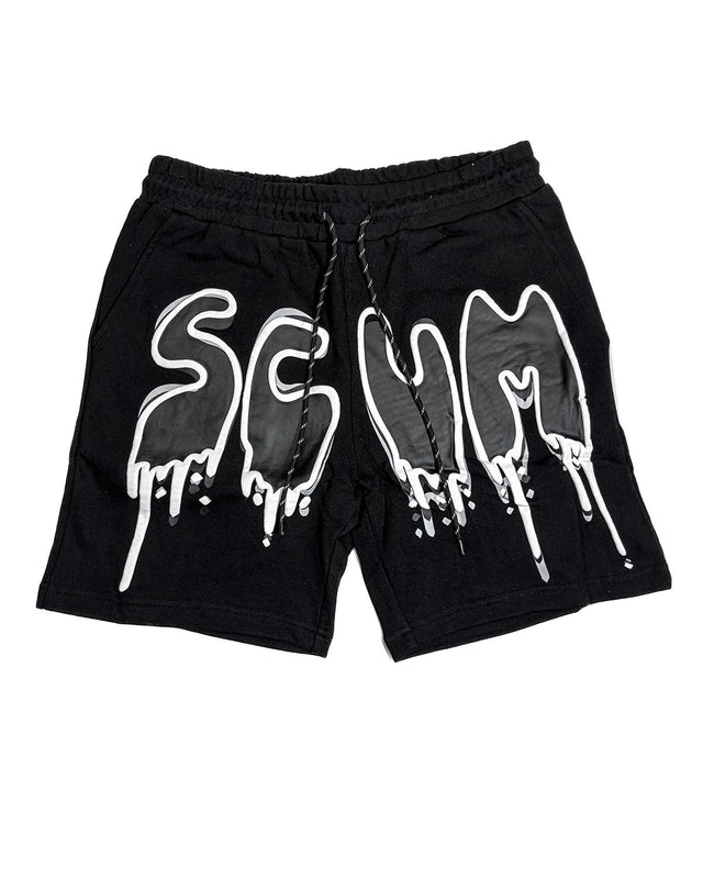 Shorts SCUMMY DRIP PUFF SHORTS - BLACK/WHITE