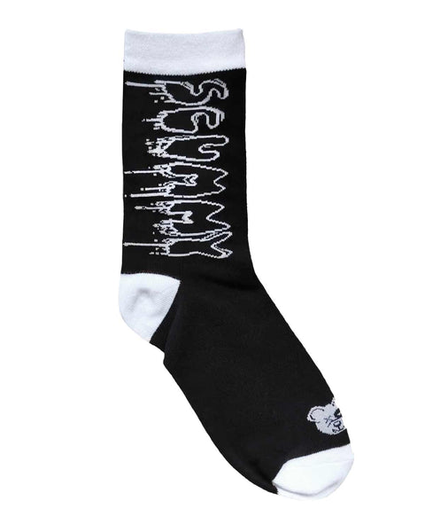 Socks SCUMMY DRIP CREW SOCKS - BLACK/WHITE