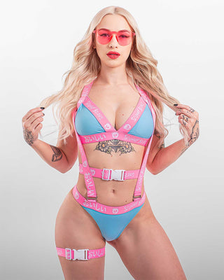 SWIMWEAR OISHI - TECH BIKINI TOP (BLUE/PINK)