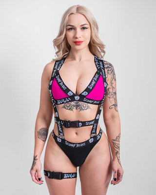 SWIMWEAR OISHI - TECH BIKINI TOP (PINK/BLACK)