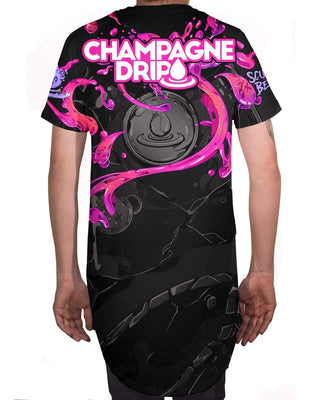 T-SHIRTS CHAMPAGNE DRIP X SCUMMY BEARS - BOTTLE DROP (NIGHT CLUB) - LONG TEE