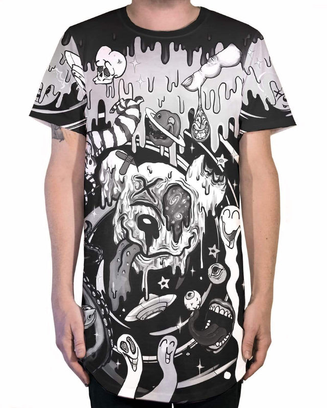 LIQUID STRANGER X SCUMMY BEARS - WEIRD & WONDERFUL (NIGHT) - LONG TEE - Scummy Bears