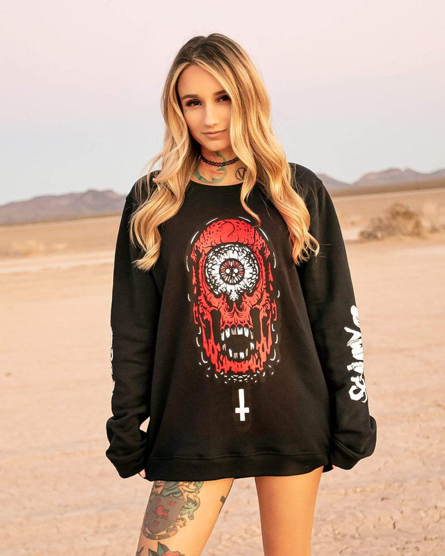 TOPS POPSISKULLS - BLOODY RED - SWEATSHIRT