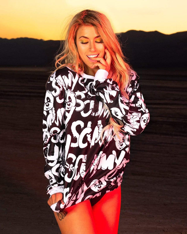 WOMEN SCUMMY PATTERN - CREW NECK SWEATSHIRT